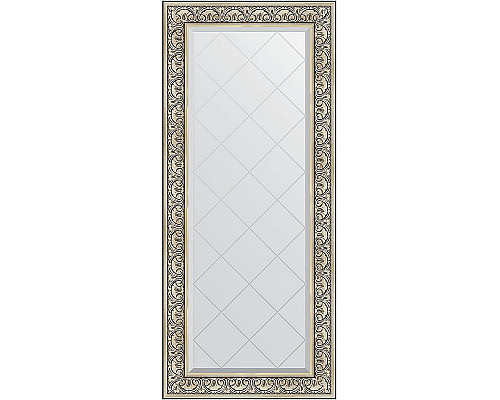 Заказать Зеркало Evoform Exclusive-G 160х70 BY 4166 с гравировкой в багетной раме - Барокко серебро 106 мм в магазине сантехники Santeh-Crystal.ru