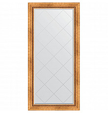 Зеркало Evoform Exclusive-G 158х76 BY 4275 с гравировкой в багетной раме - Римское золото 88 мм