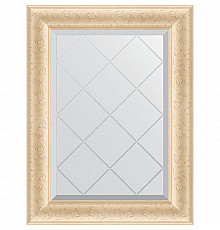 Зеркало Evoform Exclusive-G 72х55 BY 4011 с гравировкой в багетной раме - Старый гипс 82 мм