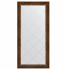 Зеркало Evoform Exclusive-G 158х76 BY 4277 с гравировкой в багетной раме - Римская бронза 88 мм