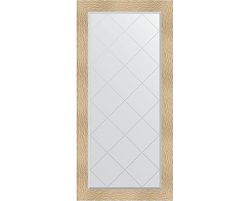 Приобрести Зеркало Evoform Exclusive-G 158х76 BY 4279 с гравировкой в багетной раме - Золотые дюны 90 мм в магазине сантехники Santeh-Crystal.ru