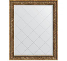 Зеркало Evoform Exclusive-G 124х99 BY 4378 с гравировкой в багетной раме - Вензель бронзовый 101 мм