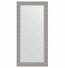 Зеркало Evoform Exclusive-G 158х76 BY 4281 с гравировкой в багетной раме - Чеканка серебряная 90 мм