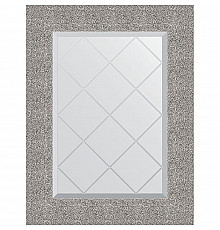 Зеркало Evoform Exclusive-G 74х56 BY 4023 с гравировкой в багетной раме - Чеканка серебряная 90 мм