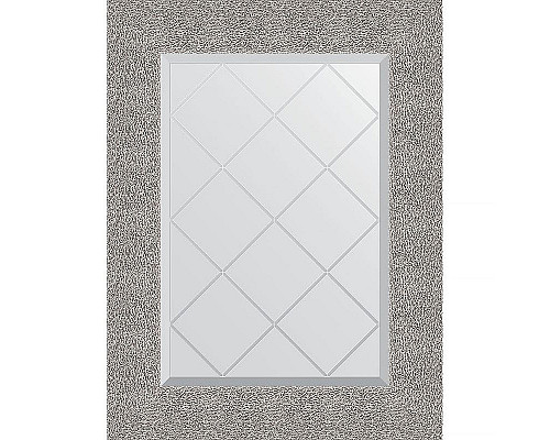 Купить Зеркало Evoform Exclusive-G 74х56 BY 4023 с гравировкой в багетной раме - Чеканка серебряная 90 мм в магазине сантехники Santeh-Crystal.ru