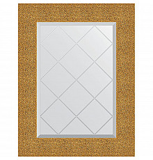 Зеркало Evoform Exclusive-G 74х56 BY 4022 с гравировкой в багетной раме - Чеканка золотая 90 мм