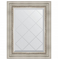 Зеркало Evoform Exclusive-G 74х56 BY 4018 с гравировкой в багетной раме - Римское серебро 88 мм