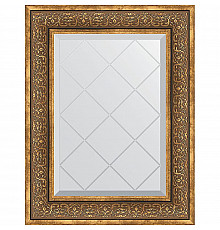 Зеркало Evoform Exclusive-G 76х59 BY 4034 с гравировкой в багетной раме - Вензель бронзовый 101 мм