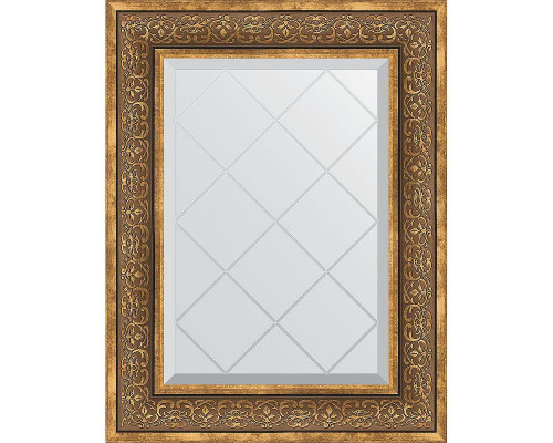 Заказать Зеркало Evoform Exclusive-G 76х59 BY 4034 с гравировкой в багетной раме - Вензель бронзовый 101 мм в магазине сантехники Santeh-Crystal.ru