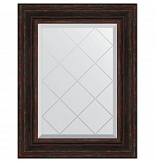 Зеркало Evoform Exclusive-G 76х59 BY 4033 с гравировкой в багетной раме - Темный прованс 99 мм