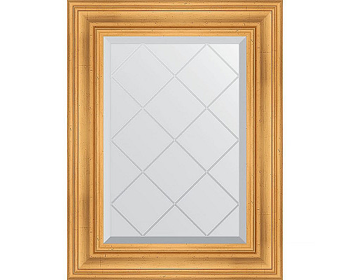 Заказать Зеркало Evoform Exclusive-G 76х59 BY 4030 с гравировкой в багетной раме - Травленое золото 99 мм в магазине сантехники Santeh-Crystal.ru