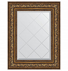 Зеркало Evoform Exclusive-G 78х60 BY 4040 с гравировкой в багетной раме - Виньетка состаренная бронза 109 мм