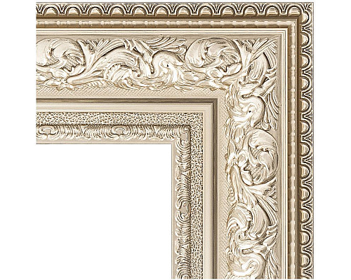 Приобрести Зеркало Evoform Exclusive-G 78х60 BY 4039 с гравировкой в багетной раме - Виньетка серебро 109 мм в магазине сантехники Santeh-Crystal.ru