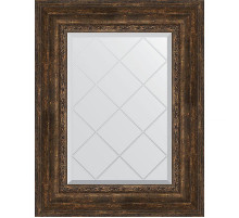 Зеркало Evoform Exclusive-G 80х62 BY 4043 с гравировкой в багетной раме - Состаренное дерево с орнаментом 120 мм