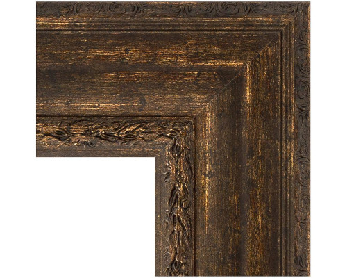 Купить Зеркало Evoform Exclusive-G 80х62 BY 4043 с гравировкой в багетной раме - Состаренное дерево с орнаментом 120 мм в магазине сантехники Santeh-Crystal.ru