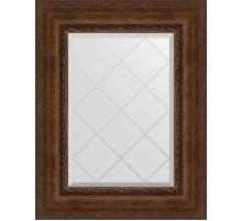 Зеркало Evoform Exclusive-G 80х62 BY 4042 с гравировкой в багетной раме - Состаренная бронза с орнаментом 120 мм