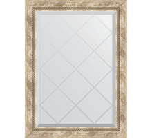Зеркало Evoform Exclusive-G 86х63 BY 4091 с гравировкой в багетной раме - Прованс с плетением 70 мм