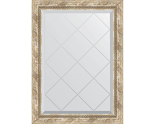 Заказать Зеркало Evoform Exclusive-G 86х63 BY 4091 с гравировкой в багетной раме - Прованс с плетением 70 мм в магазине сантехники Santeh-Crystal.ru