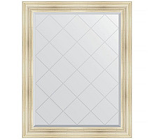 Зеркало Evoform Exclusive-G 124х99 BY 4375 с гравировкой в багетной раме - Травленое серебро 99 мм