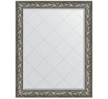 Зеркало Evoform Exclusive-G 124х99 BY 4372 с гравировкой в багетной раме - Византия серебро 99 мм