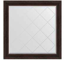 Зеркало Evoform Exclusive-G 109х109 BY 4463 с гравировкой в багетной раме - Темный прованс 99 мм