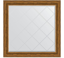 Зеркало Evoform Exclusive-G 109х109 BY 4462 с гравировкой в багетной раме - Травленая бронза 99 мм