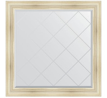 Зеркало Evoform Exclusive-G 109х109 BY 4461 с гравировкой в багетной раме - Травленое серебро 99 мм