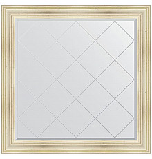 Зеркало Evoform Exclusive-G 109х109 BY 4461 с гравировкой в багетной раме - Травленое серебро 99 мм