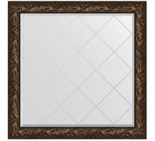 Зеркало Evoform Exclusive-G 109х109 BY 4459 с гравировкой в багетной раме - Византия бронза 99 мм