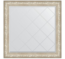 Зеркало Evoform Exclusive-G 110х110 BY 4469 с гравировкой в багетной раме - Виньетка серебро 109 мм