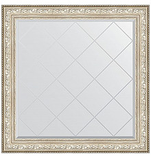 Зеркало Evoform Exclusive-G 110х110 BY 4469 с гравировкой в багетной раме - Виньетка серебро 109 мм