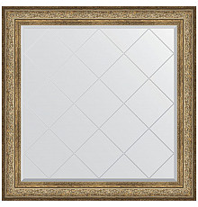 Зеркало Evoform Exclusive-G 110х110 BY 4468 с гравировкой в багетной раме - Виньетка античная бронза 109 мм