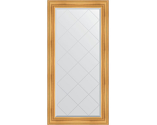 Приобрести Зеркало Evoform Exclusive-G 161х79 BY 4288 с гравировкой в багетной раме - Травленое золото 99 мм в магазине сантехники Santeh-Crystal.ru