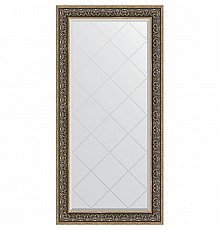 Зеркало Evoform Exclusive-G 161х79 BY 4293 с гравировкой в багетной раме - Вензель серебряный 101 мм