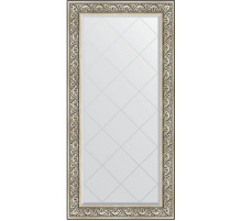 Зеркало Evoform Exclusive-G 162х80 BY 4295 с гравировкой в багетной раме - Барокко серебро 106 мм