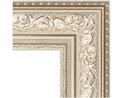 Приобрести Зеркало Evoform Exclusive-G 162х80 BY 4297 с гравировкой в багетной раме - Виньетка серебро 109 мм в магазине сантехники Santeh-Crystal.ru