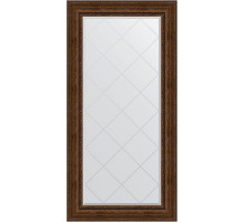 Зеркало Evoform Exclusive-G 164х82 BY 4300 с гравировкой в багетной раме - Состаренная бронза с орнаментом 120 мм