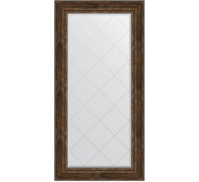 Зеркало Evoform Exclusive-G 164х82 BY 4301 с гравировкой в багетной раме - Состаренное дерево с орнаментом 120 мм