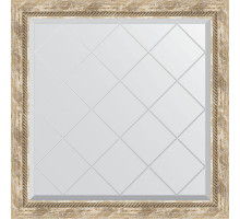 Зеркало Evoform Exclusive-G 83х83 BY 4306 с гравировкой в багетной раме - Прованс с плетением 70 мм