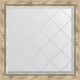 Приобрести Зеркало Evoform Exclusive-G 83х83 BY 4306 с гравировкой в багетной раме - Прованс с плетением 70 мм в магазине сантехники Santeh-Crystal.ru