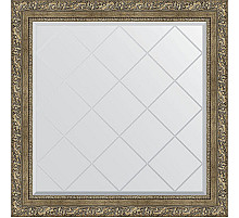Зеркало Evoform Exclusive-G 85х85 BY 4317 с гравировкой в багетной раме - Виньетка античная латунь 85 мм