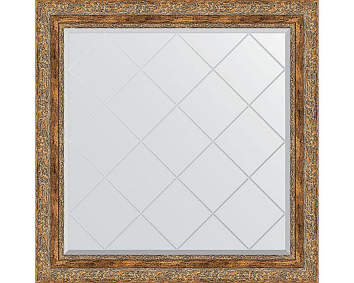 Купить Зеркало Evoform Exclusive-G 85х85 BY 4316 с гравировкой в багетной раме - Виньетка античная бронза 85 мм в магазине сантехники Santeh-Crystal.ru