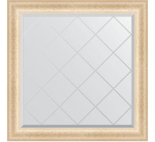 Зеркало Evoform Exclusive-G 85х85 BY 4312 с гравировкой в багетной раме - Старый гипс 82 мм