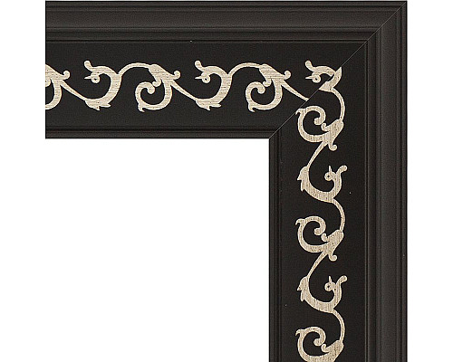 Купить Зеркало Evoform Exclusive-G 85х85 BY 4311 с гравировкой в багетной раме - Черный ардеко 81 мм в магазине сантехники Santeh-Crystal.ru