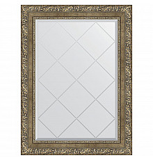 Зеркало Evoform Exclusive-G 87х65 BY 4102 с гравировкой в багетной раме - Виньетка античная латунь 85 мм