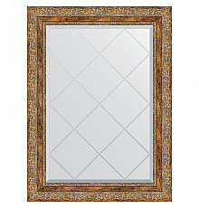 Зеркало Evoform Exclusive-G 87х65 BY 4101 с гравировкой в багетной раме - Виньетка античная бронза 85 мм