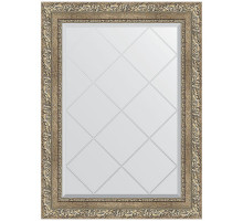 Зеркало Evoform Exclusive-G 87х65 BY 4100 с гравировкой в багетной раме - Виньетка античное серебро 85 мм