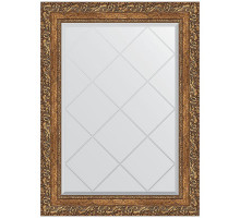 Зеркало Evoform Exclusive-G 87х65 BY 4099 с гравировкой в багетной раме - Виньетка бронзовая 85 мм