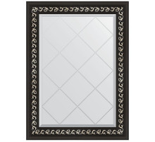 Зеркало Evoform Exclusive-G 87х65 BY 4096 с гравировкой в багетной раме - Черный ардеко 81 мм