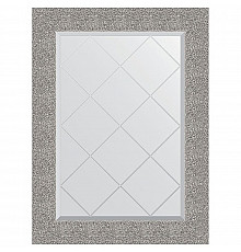 Зеркало Evoform Exclusive-G 89х66 BY 4109 с гравировкой в багетной раме - Чеканка серебряная 90 мм